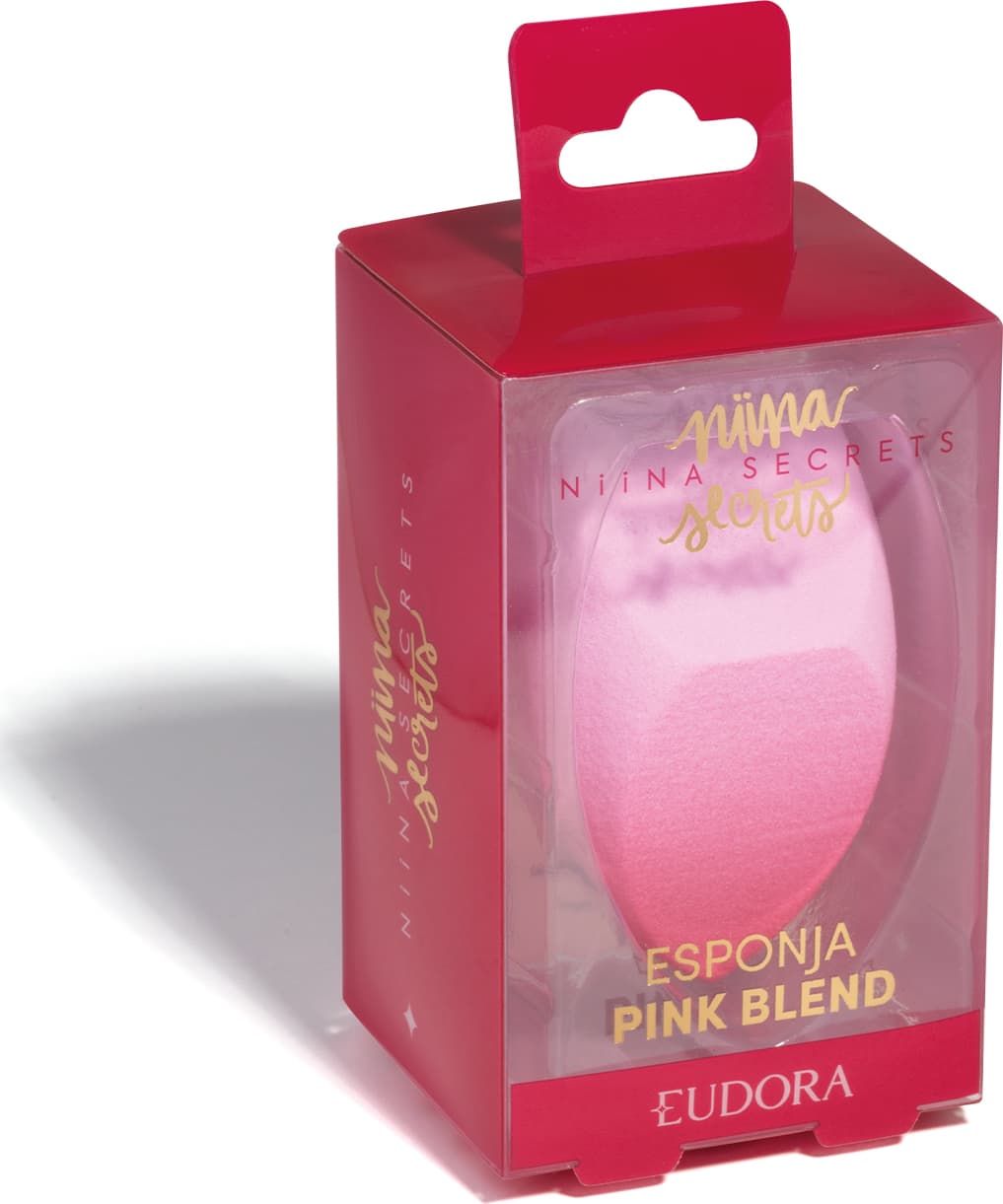 Esponja para Maquiagem Eudora Niina Secrets Pink Blend, 1 unidade.