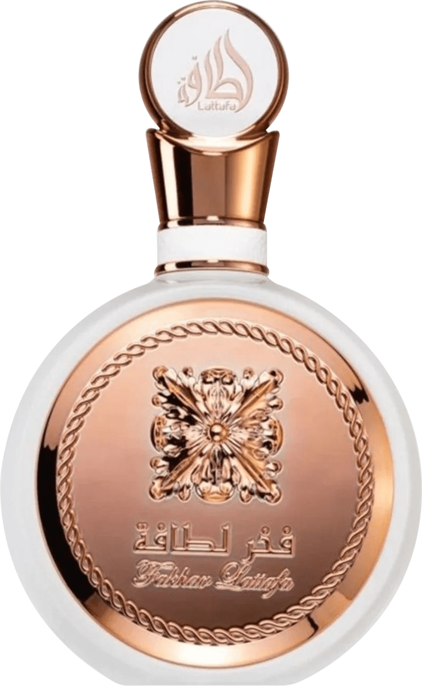 A imagem mostra o Perfume Importado Feminino Fakhar Rose de Lattafa.