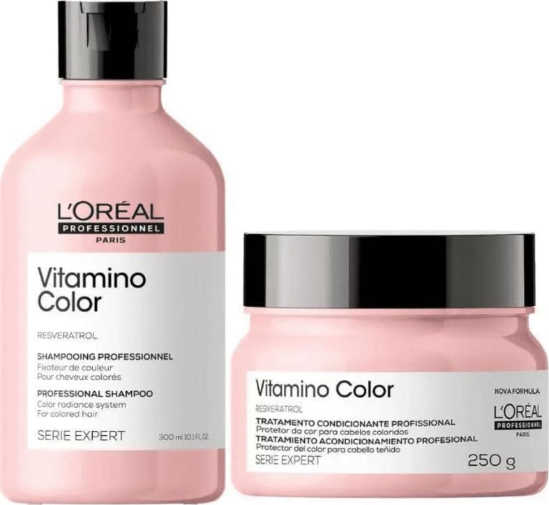 Kit L’Oréal Professionnel Vitamino Color Resveratrol Duo Treatment, 2 produtos.