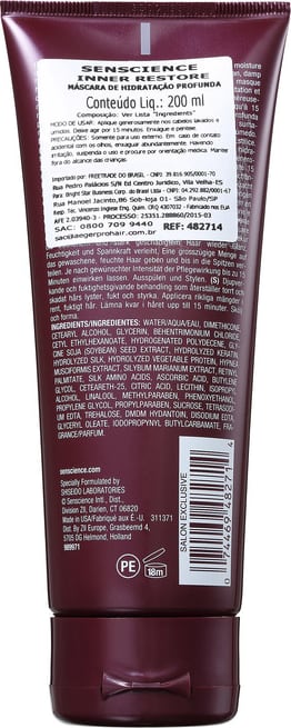 Senscience Inner Restore Deep Moisturizing - Máscara de Hidratação 200ml