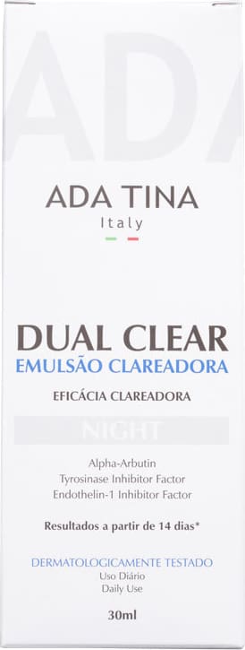 Ada Tina Dual Clear Night - Emulsão Clareadora de Manchas 30ml