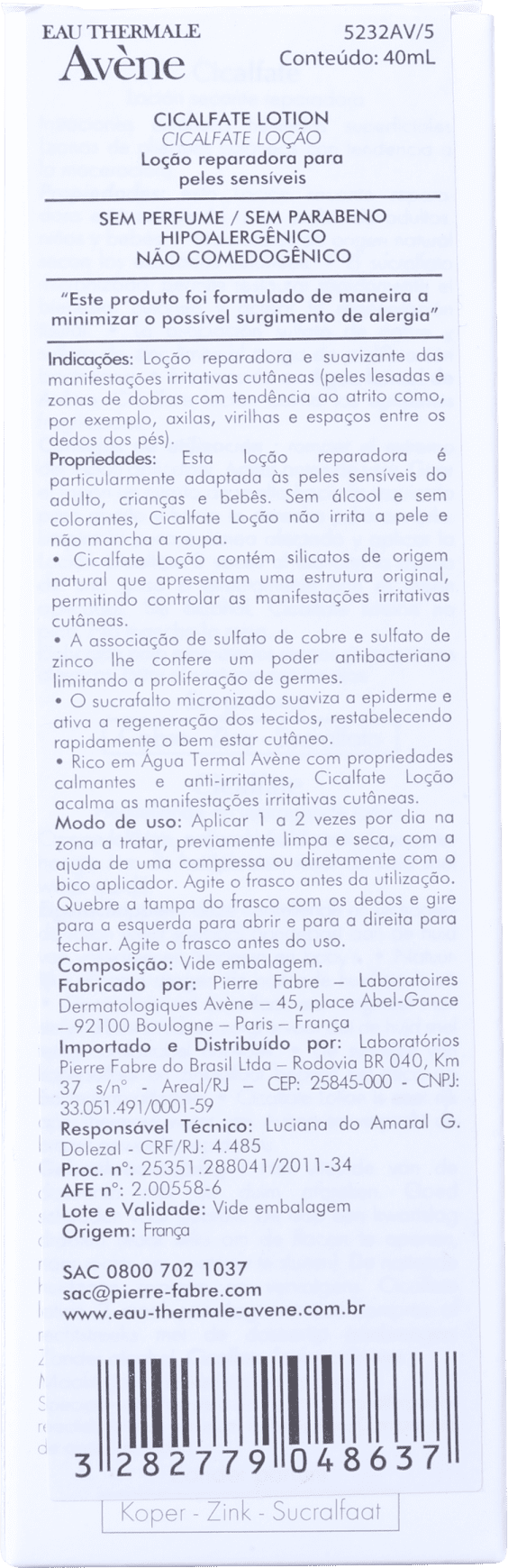 Avène Cicalfate Lotion - Loção Regeneradora 40ml