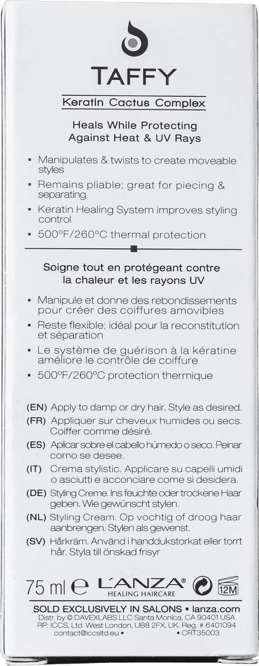 L'Anza Healing Style Taffy - Creme Modelador 75ml