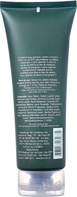 K.Pro Ice Man Energy - Shampoo sem Sal 240ml