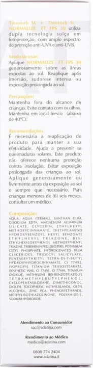 Ada Tina Normalize Ft Luce Cor 10 FPS 30 - Protetor Solar Facial com Cor 50ml