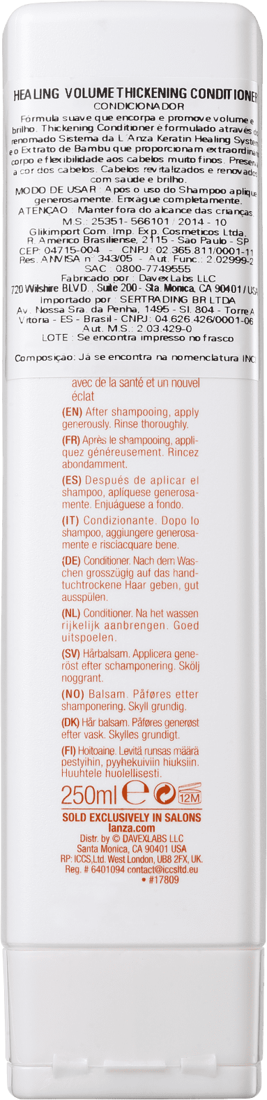 L'Anza Healing Volume Thickening - Condicionador 250ml