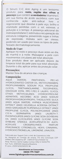 Ligia Kogos C+C Face - Sérum Anti- Idade 30ml