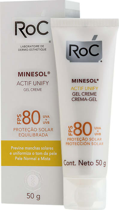 RoC Minesol Actif Unify FPS 80 - Protetor Solar Facial 50g