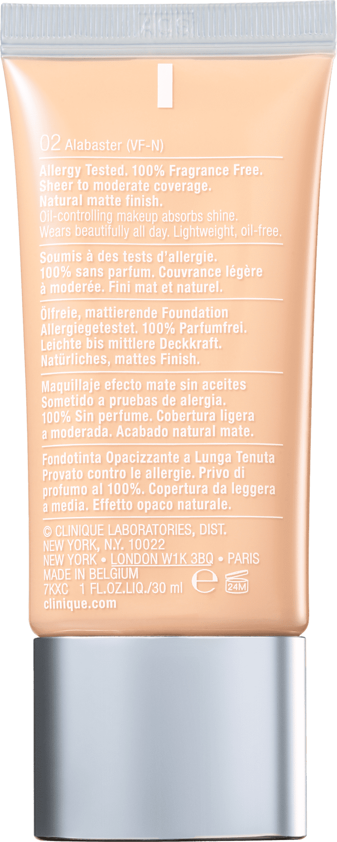 Clinique Stay Matte Oil Free Makeup 02 Alabaster - Base Líquida 30ml