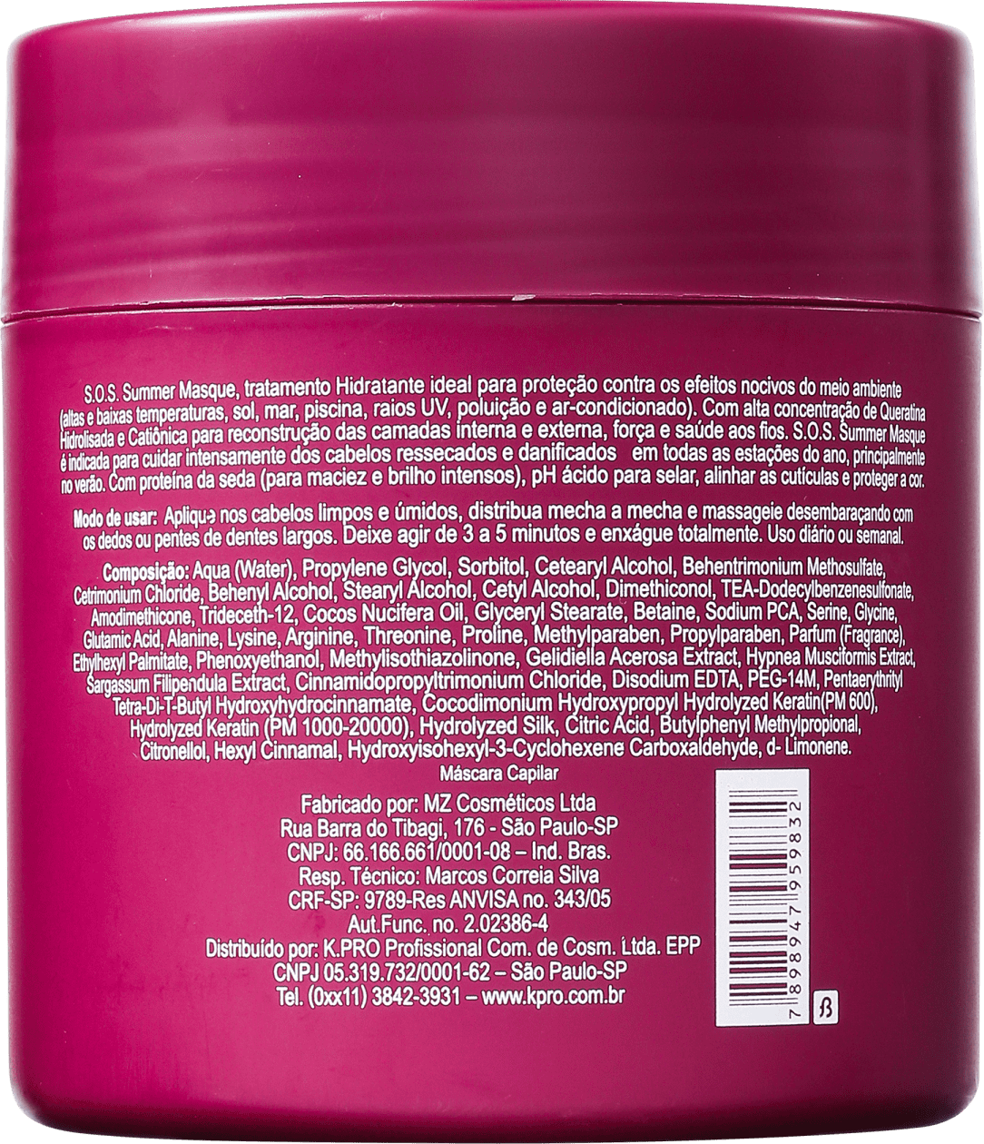 K.Pro SOS Summer - Máscara de Reconstrução 500g
