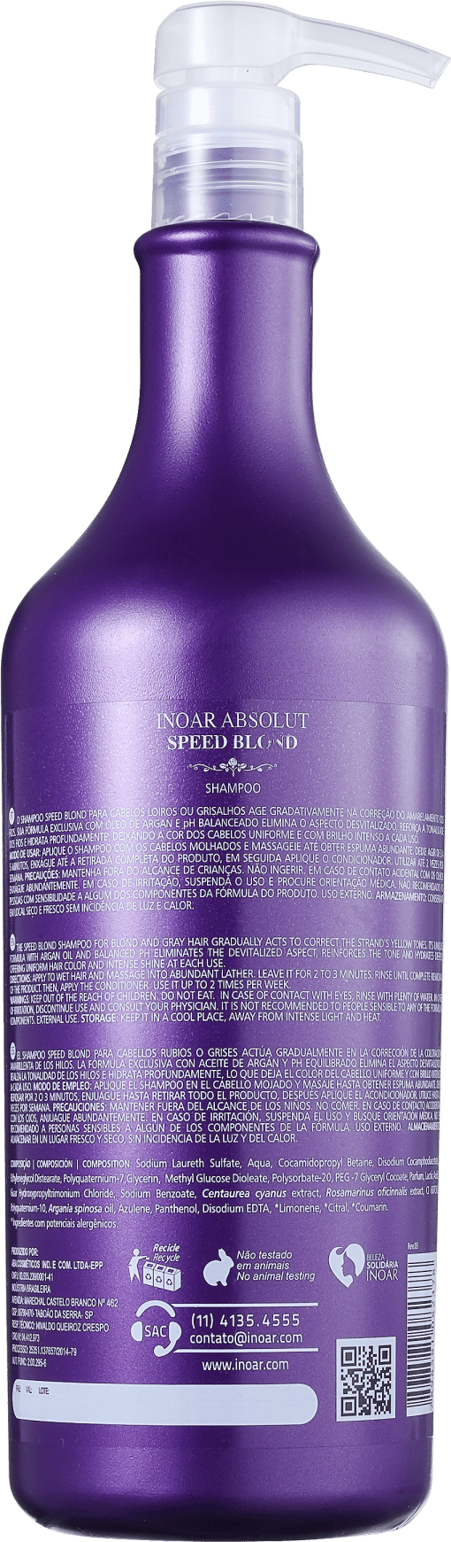 Shampoo Desamarelador Absolut Speed Blond 1000ml