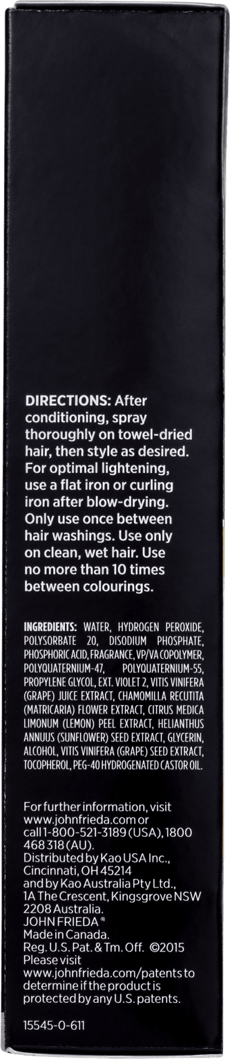 John Frieda Sheer Blonde Go Blonder Controlled - Spray Clareador Termoativo 103ml