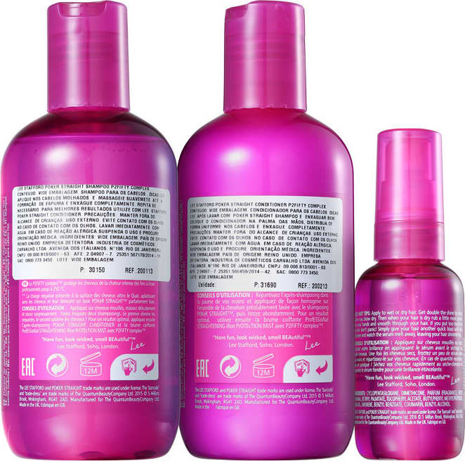 Kit Lee Stafford Poker Straight Cleansing & Shine (3 Produtos)