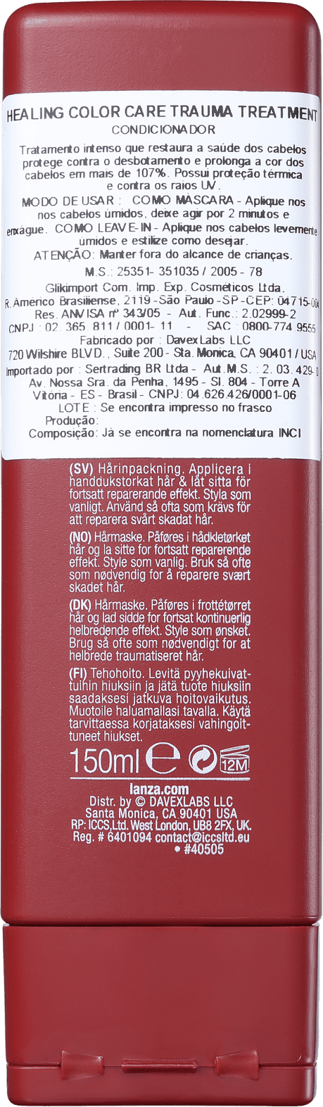 L'Anza Healing ColorCare Color-Preserving Trauma - Tratamento Capilar 150ml