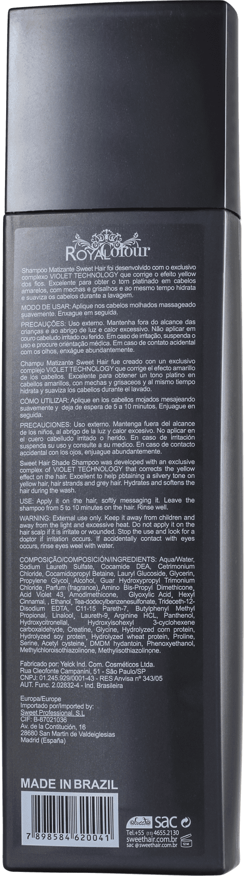 Sweet Hair Merci Platinum - Shampoo Matizador 980g