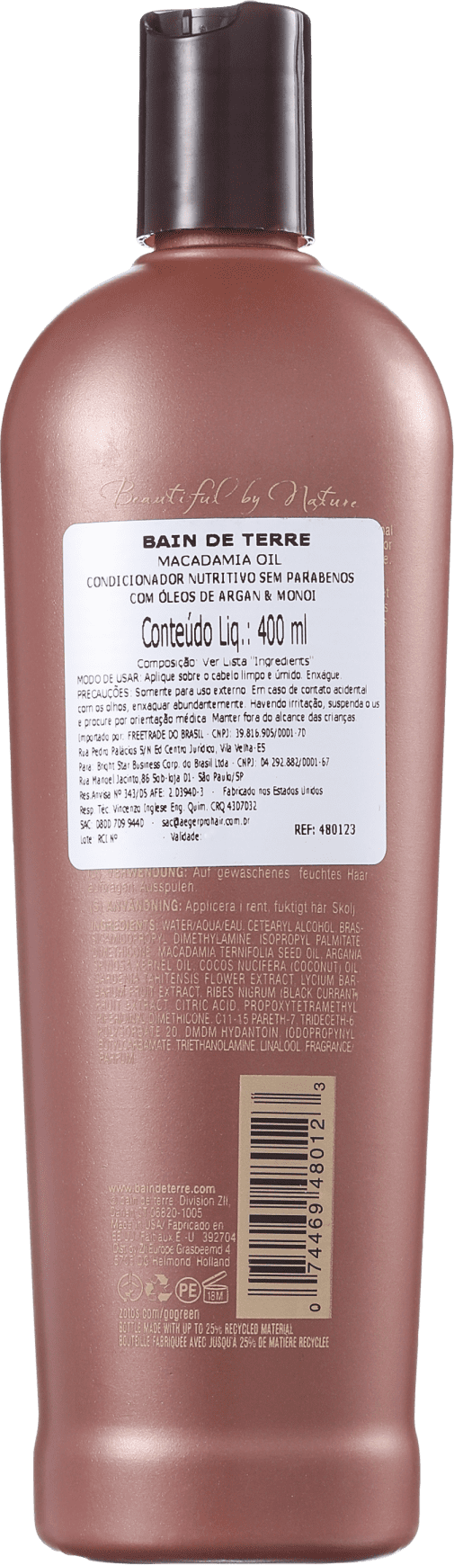 Bain de Terre Macadamia Oil - Condicionador 400ml