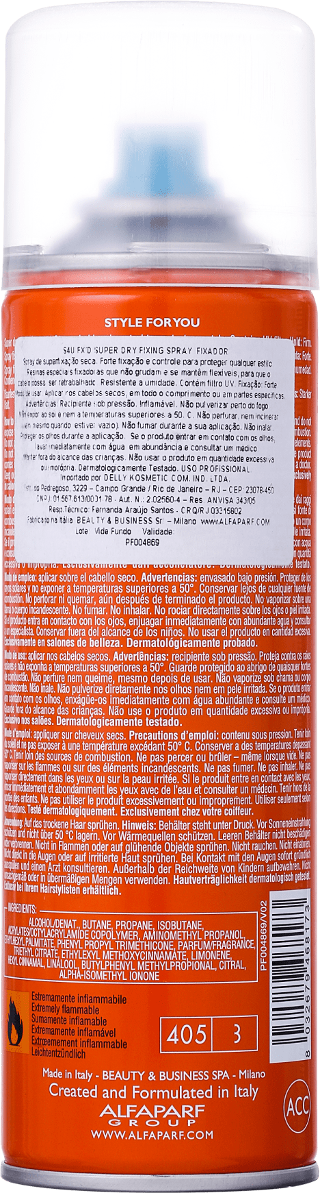 Alfaparf S4U Style For You Fx'D Super Dry - Spray Fixador 300ml