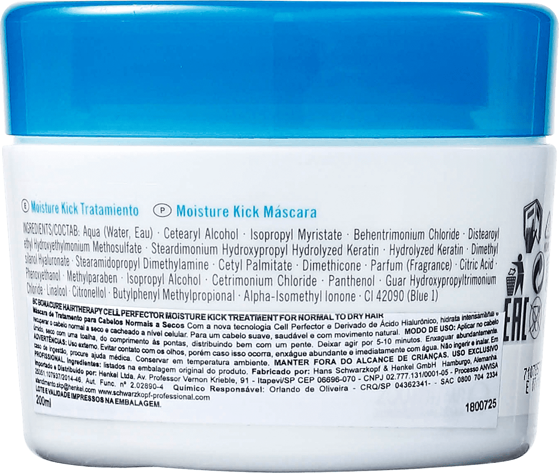 Schwarzkopf Professional BC Bonacure Moisture Kick - Máscara de Hidratação 200ml