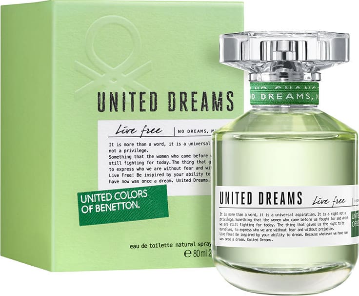 United Dreams Live Free Benetton Eau de Toilette - Perfume Feminino 80ml