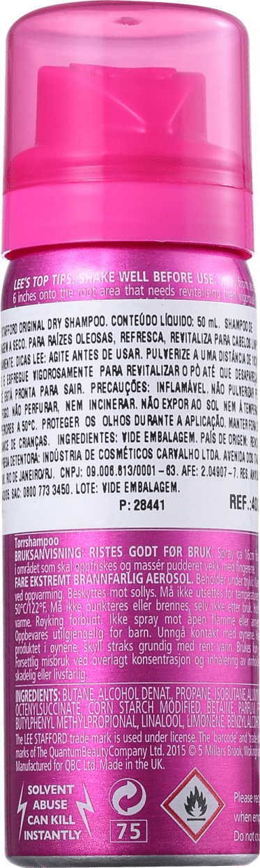 Lee Stafford Dry Shampoo Original - Shampoo a Seco 50ml