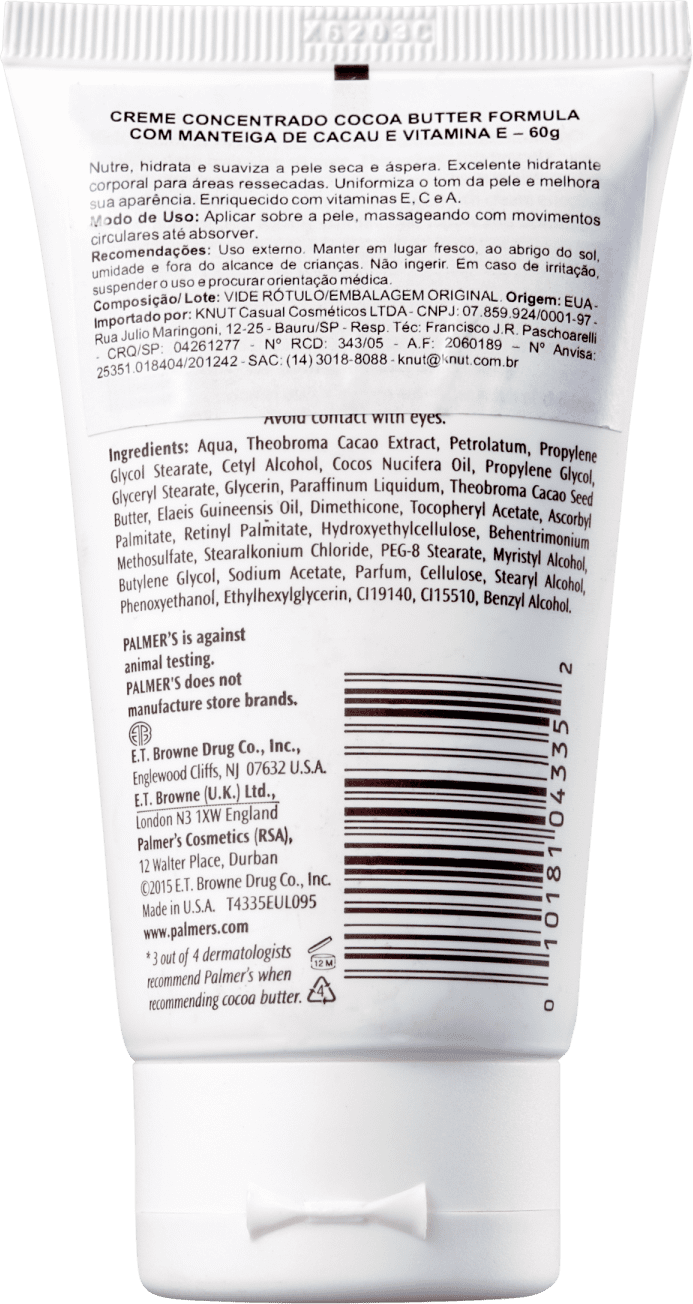 Palmer's Cocoa Butter Formula Softens & Relieves Rough, Dry Skin - Creme Hidratante 60g