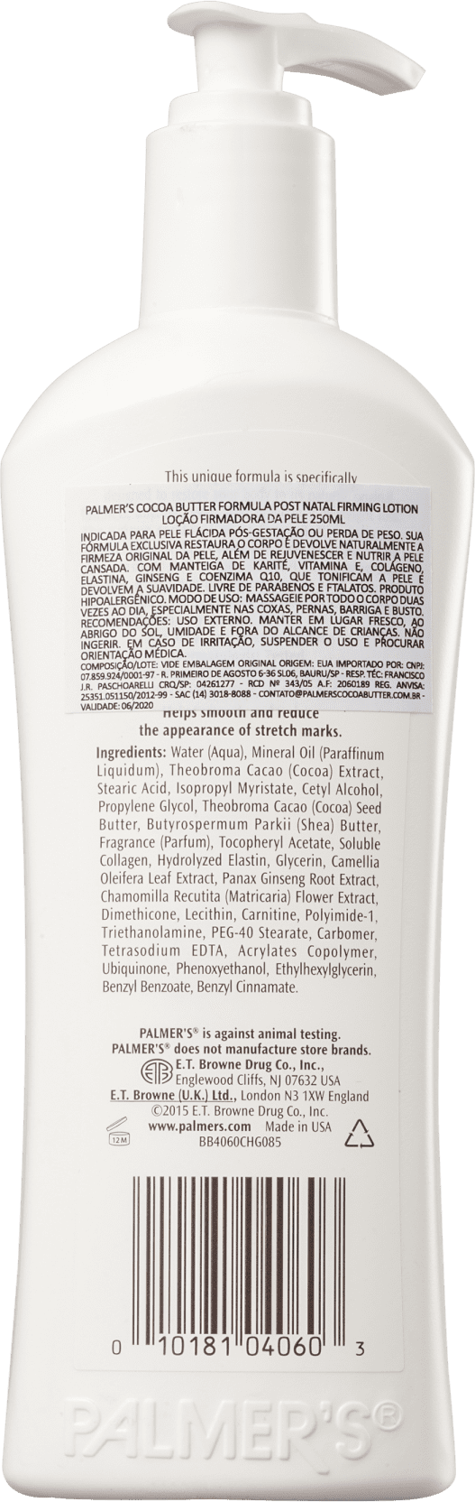 Palmer's Cocoa Butter Formula Post Natal - Loção Firmadora Pós-Parto 250ml