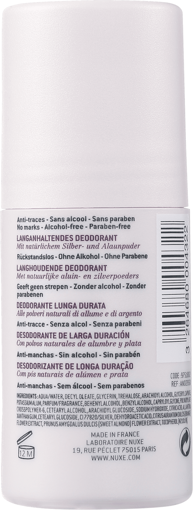 Nuxe Nuxe Body Longue Durée - Desodorante Feminino 50ml