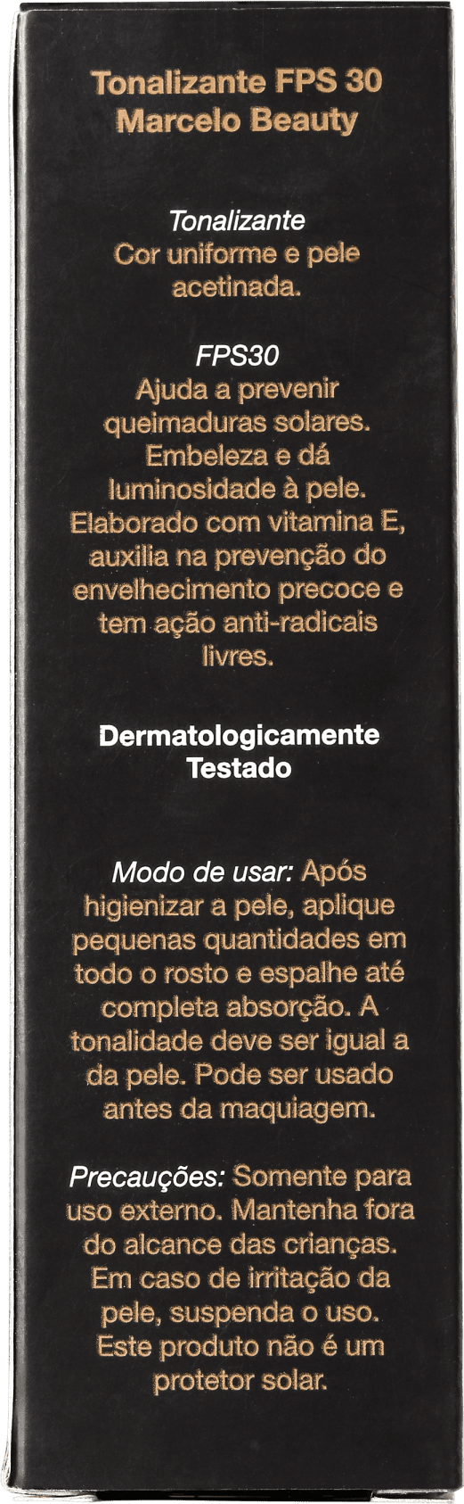 Marcelo Beauty Tonalizante 3 em 1 Metal Look FPS 30 Bege Médio - Base 30ml