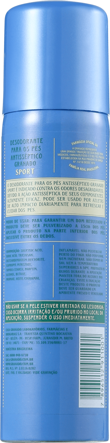 Granado Antisséptica Sport Para Os Pés Antisséptico - Desodorante Spray 100ml
