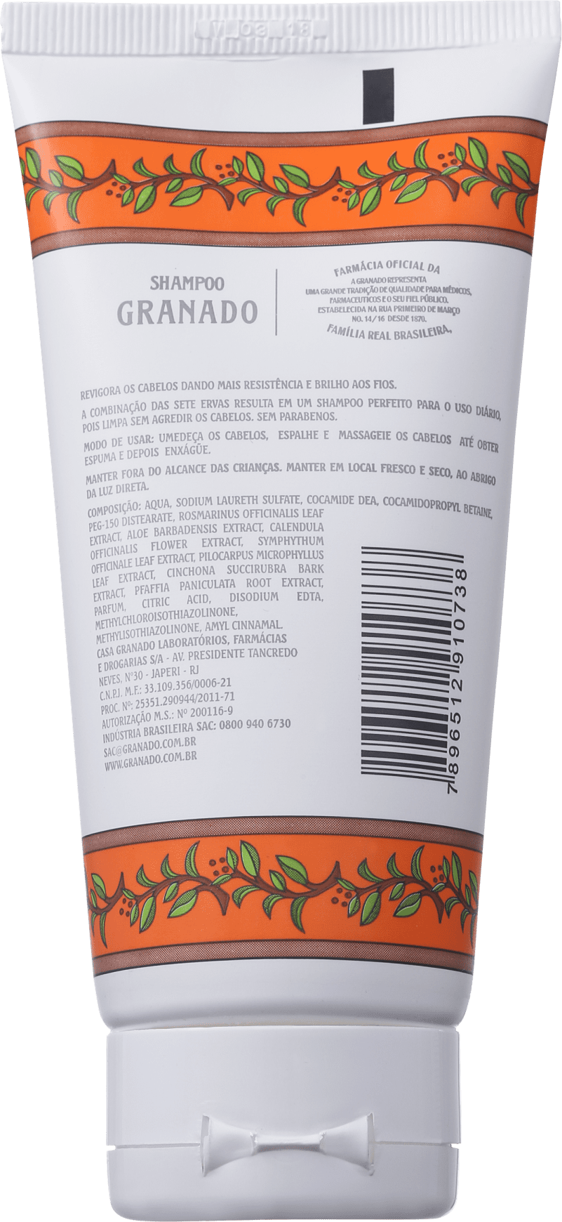 Granado Terrapeutics Sete Ervas - Shampoo sem Sal 180ml