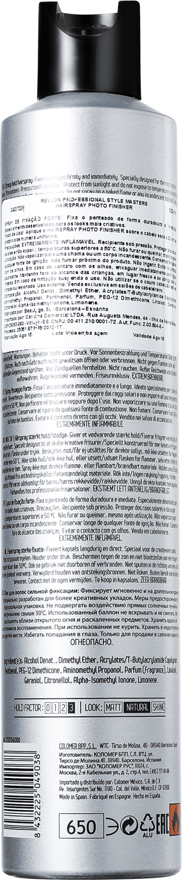 Revlon Professional Style Masters Photo Finisher 3 - Spray Fixador 500ml