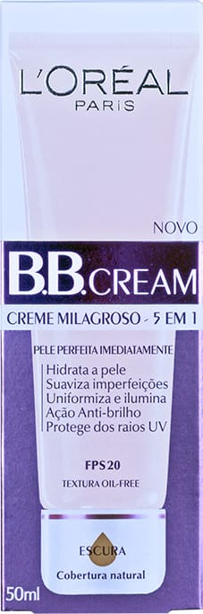 L'Oréal Paris 5 em 1 FPS 20 Escura - BB Cream 50ml