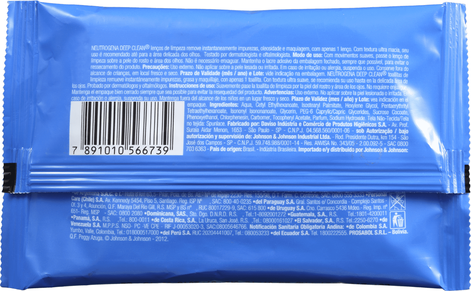 Neutrogena Deep Clean - Lenço Demaquilante (7 unidades)
