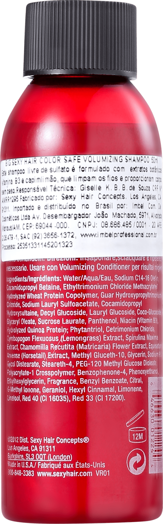 Sexy Hair Big Volumizing - Shampoo sem Sulfato 50ml