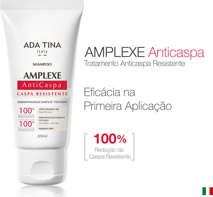 Ada Tina Amplexe Caspa Resistente - Shampoo Anticaspa 200ml