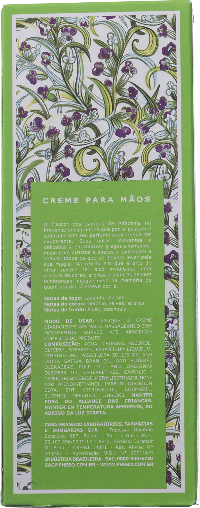 Phebo Mediterrâneo Alfazema Provençal - Creme para as Mãos 50ml