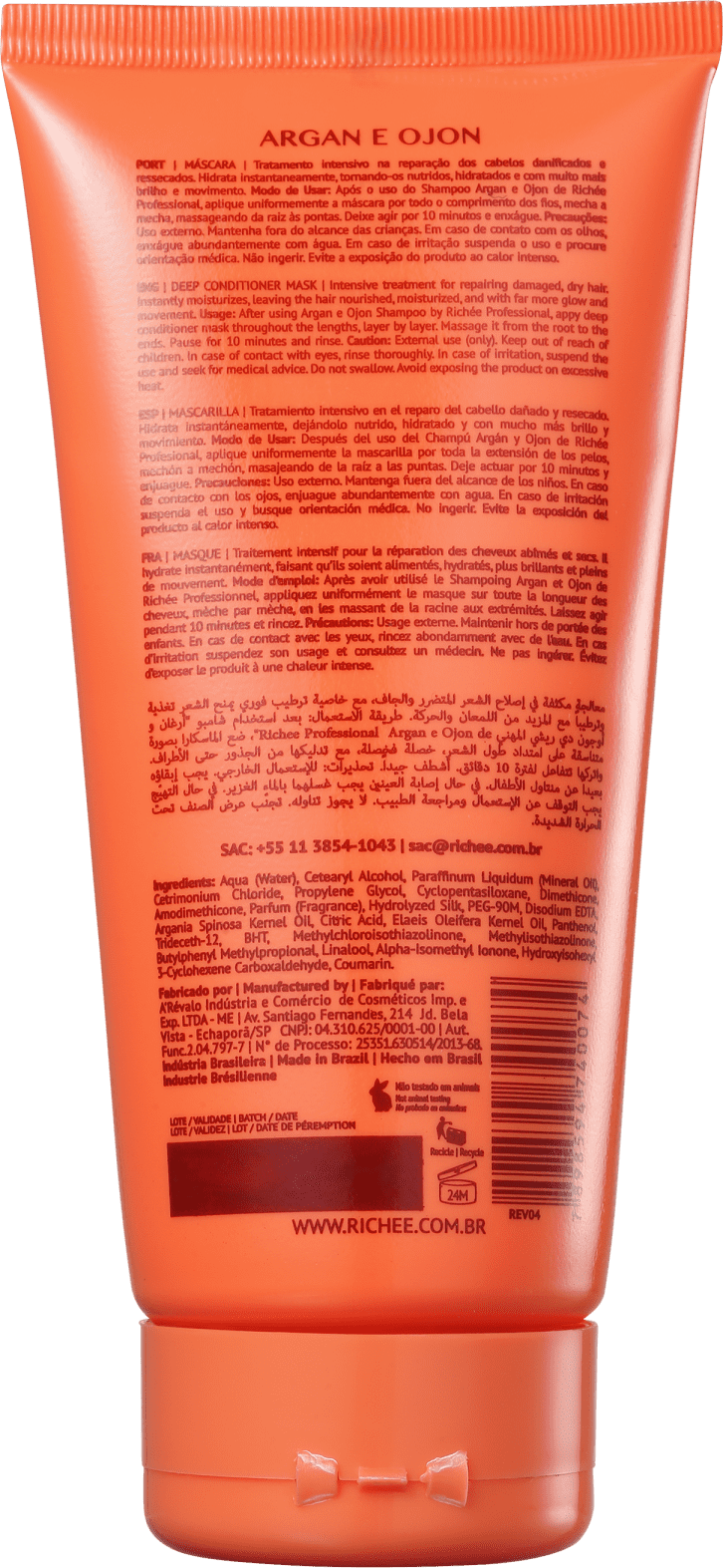 Richée Professional Argan e Ojon - Máscara Capilar 150g
