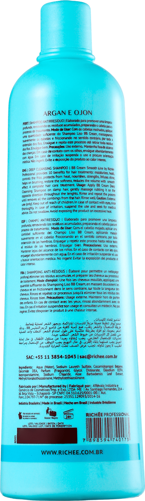 Richée Professional BB Cream - Shampoo Antirresíduos 1000ml