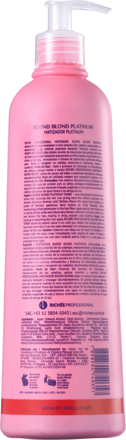Richée Professional Blond Blond Platinum - Máscara Matizadora 700ml