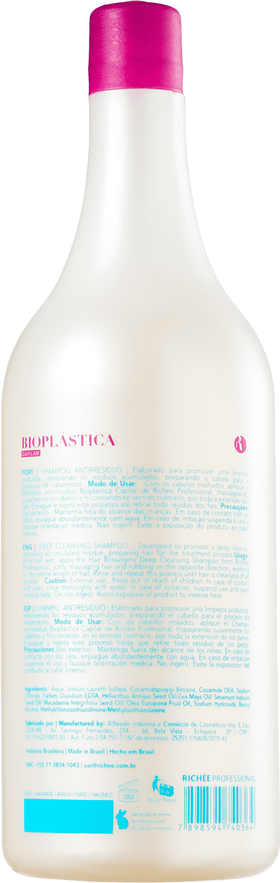 Richée Professional Bioplástica - Shampoo Antirresíduo 1000ml