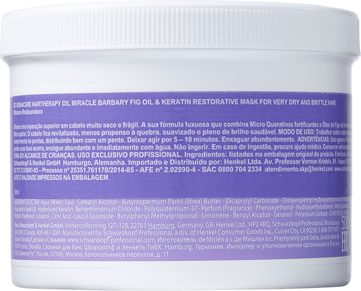 Schwarzkopf Professional BC Bonacure Oil Miracle Barbary Fig - Máscara de Nutrição 500ml
