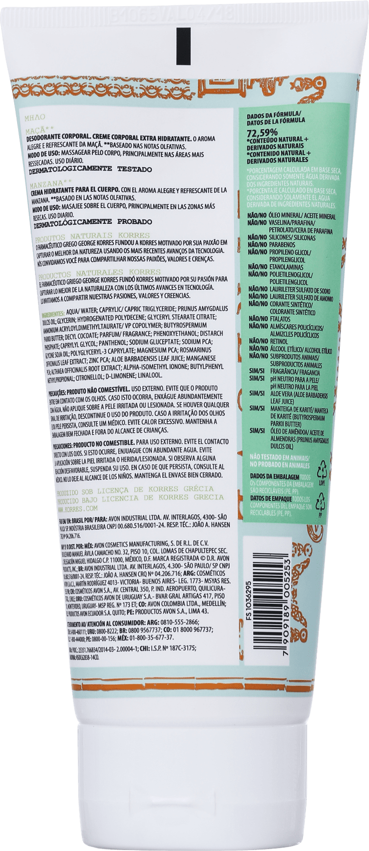 Korres Maçã - Creme Hidratante Corporal 200ml