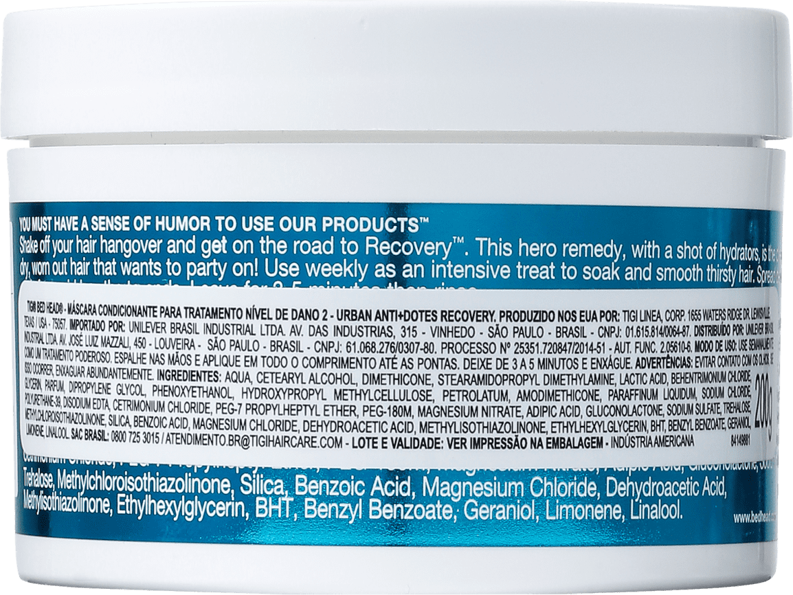 TIGI Bed Head Urban Anti+Dotes 2 Recovery - Máscara Capilar 200ml