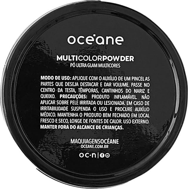 Océane Multicolor Powder Ultra Glam - Pó 3 em 1 9,5g