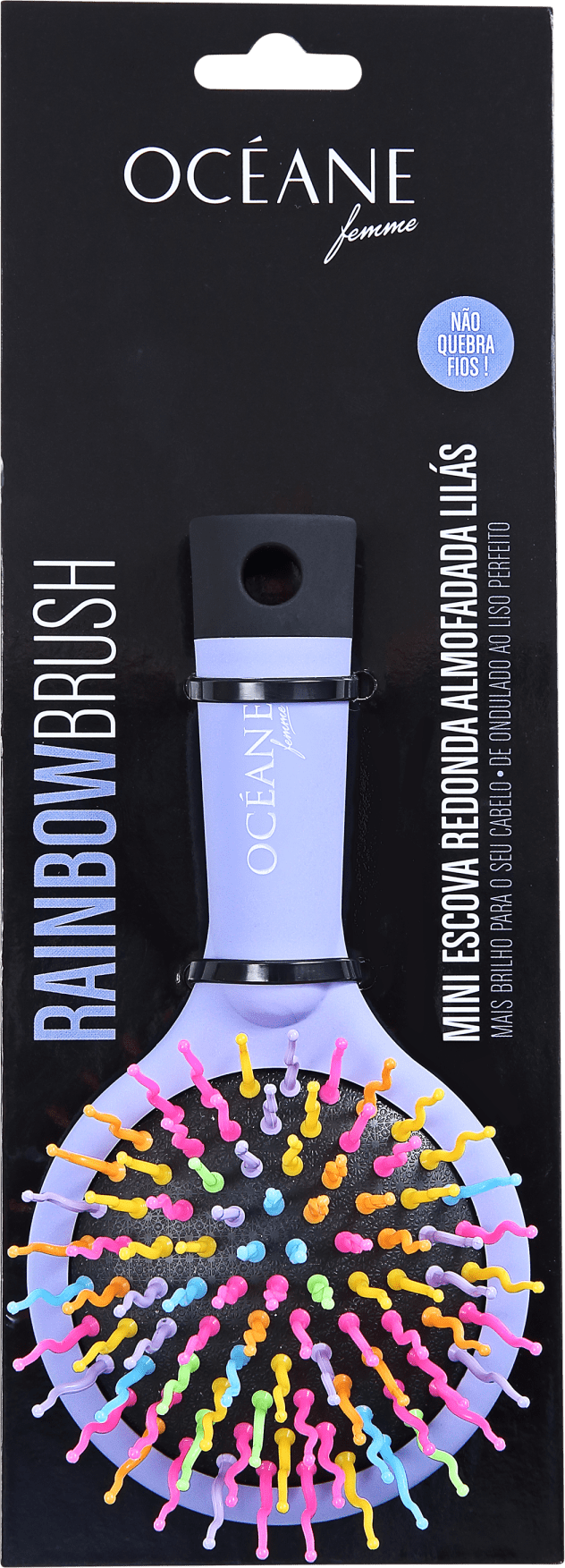 Rainbow Brush Lilás - Mini Escova de Cabelo