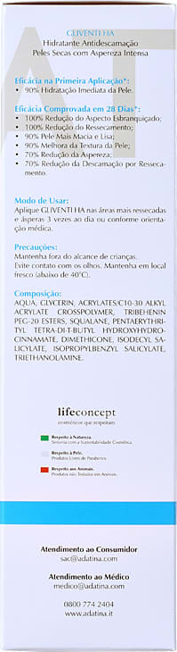 Ada Tina Gliventi HA - Creme Hidratante Antidescamação 200ml