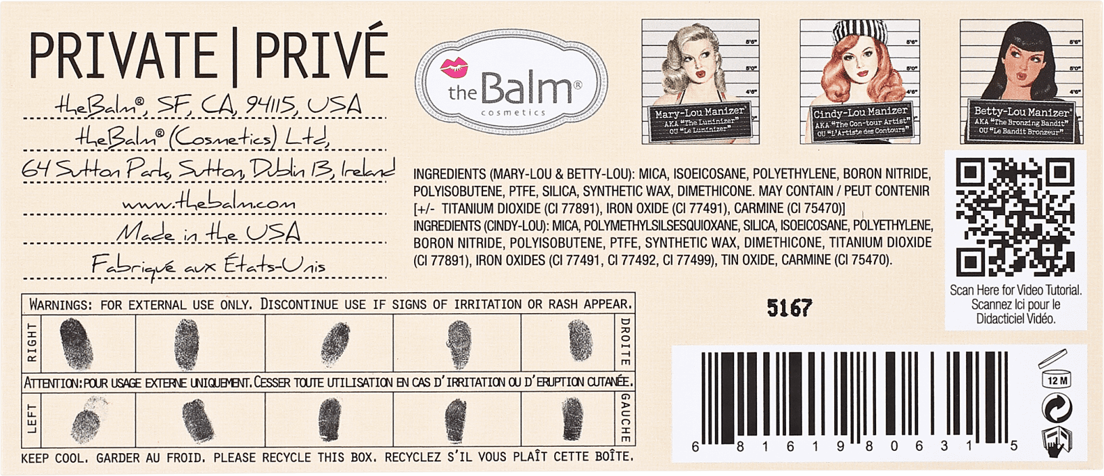 the Balm The Manizer Sisters Edição Limitada - Paleta de Iluminador 9g