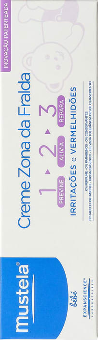 Mustela Bébé Creme Vitaminado Preventivo 123 - Creme para Assaduras 55g