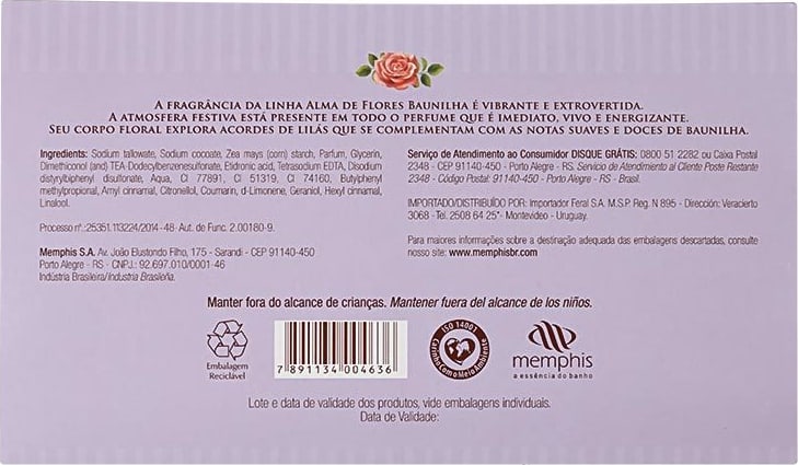 Kit Alma de Flores Essência de Baunilha - Sabonetes em Barra 3x130g