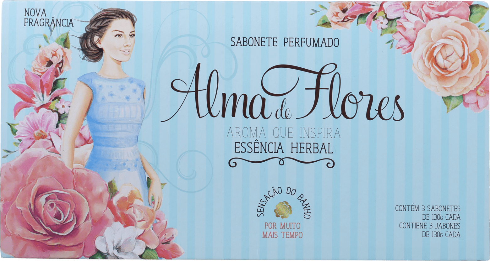 Kit Alma de Flores Herbal - Sabonetes em Barra 3x130g